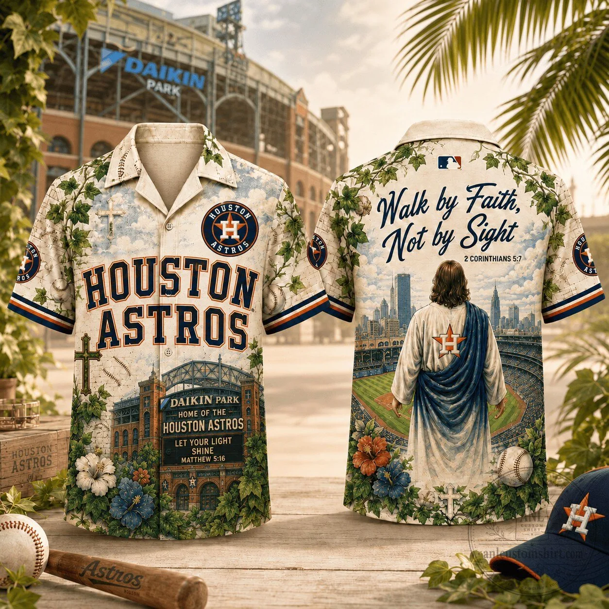 Unisex Hawaiian Shirt with Houston Astros Baseball Theme for Men and Women