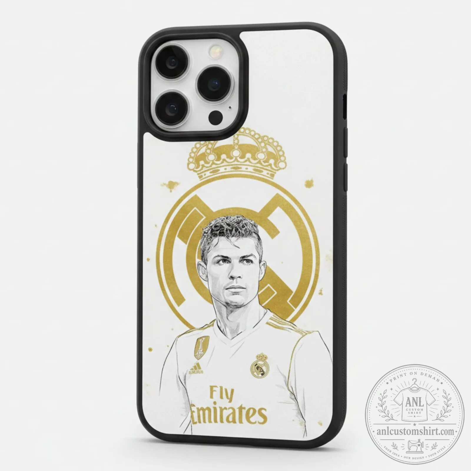 Cristiano Ronaldo Real Madrid Football Club Sketch Art Phone Case