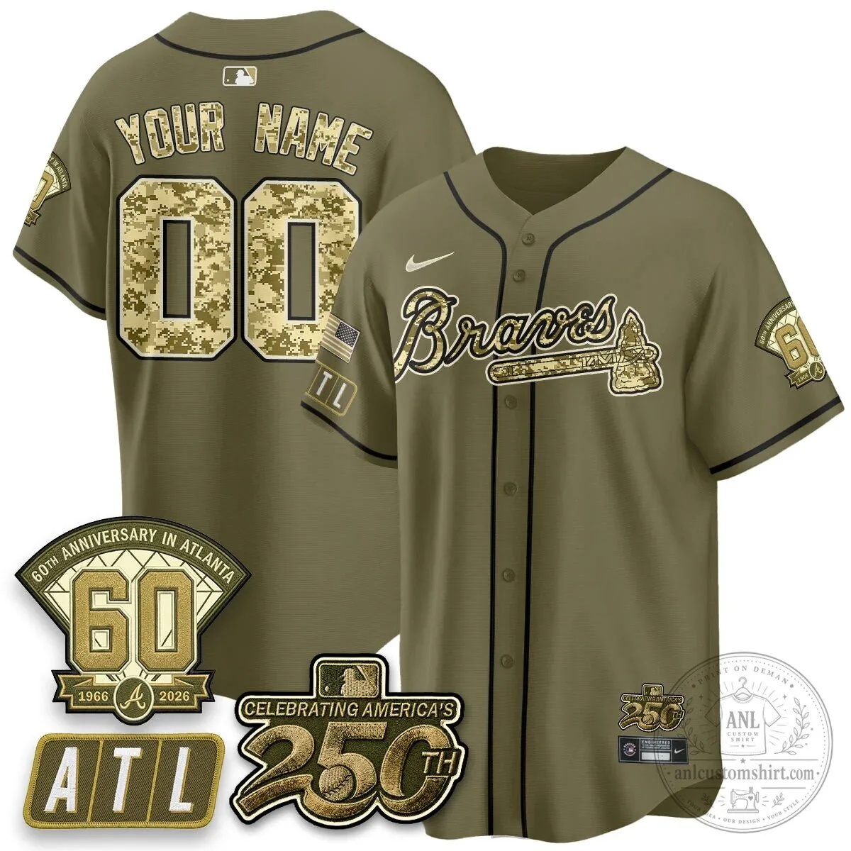 Atlanta Braves Salute To Service 2026 Baseball Jersey
