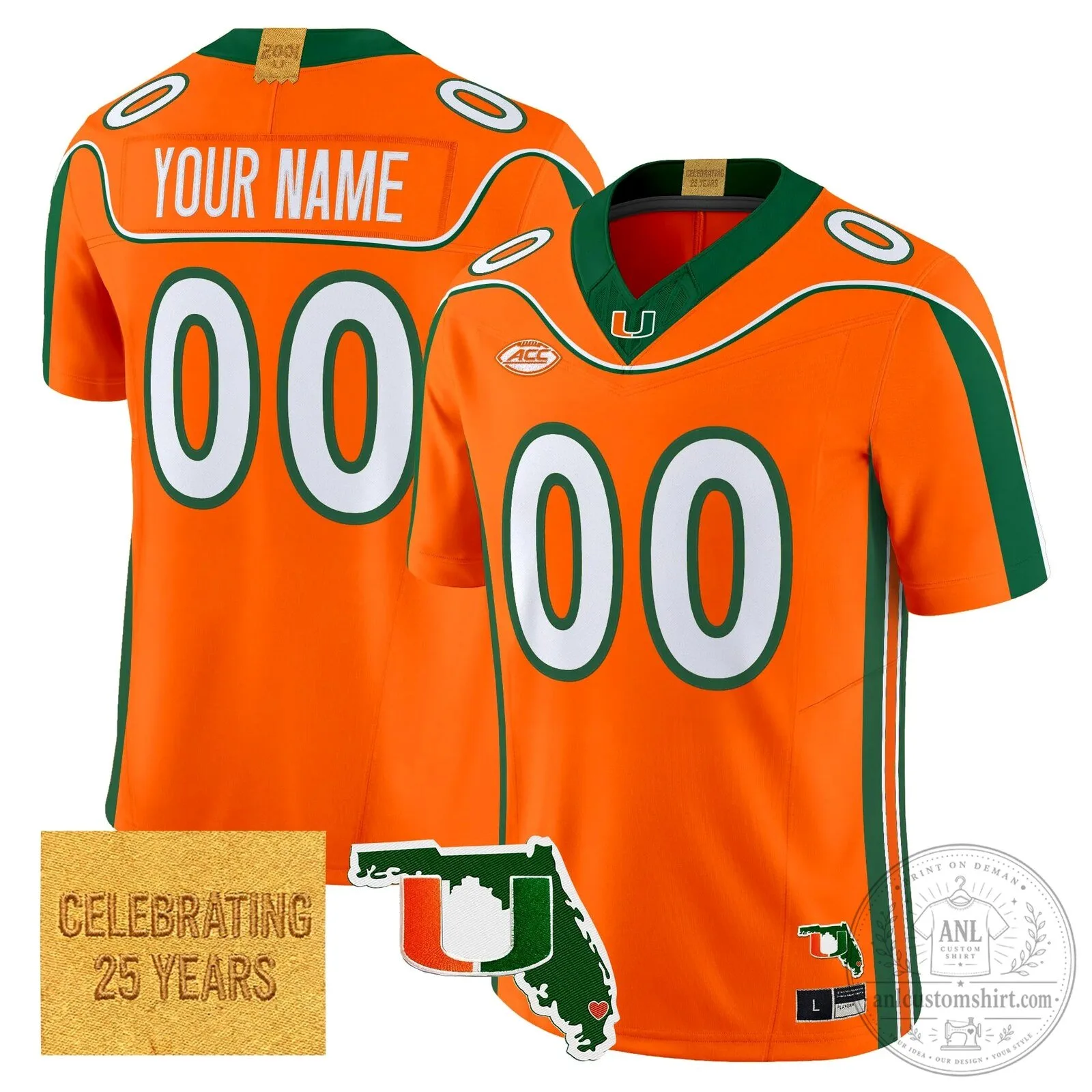 Custom Limited Vapor Football Jersey - 2001 Miami Hurricanes Throwback