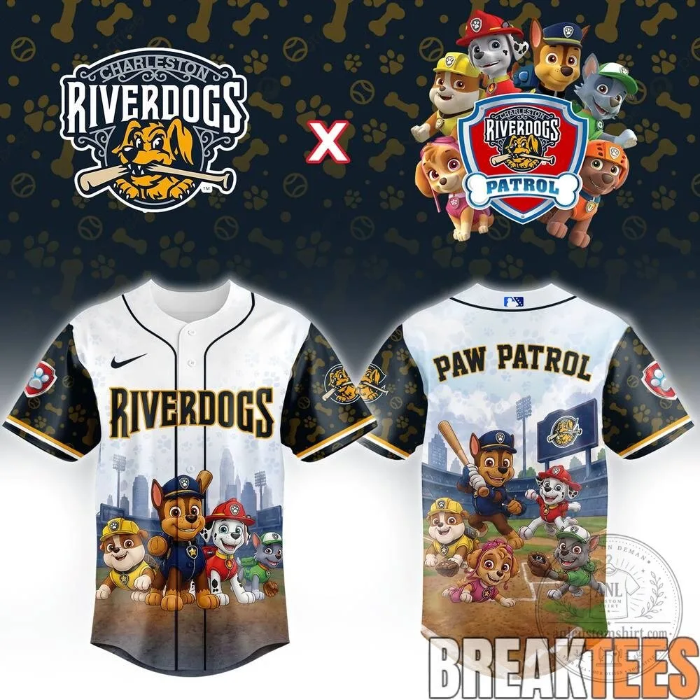 Charleston RiverDogs Paw Patrol Night Baseball Jersey