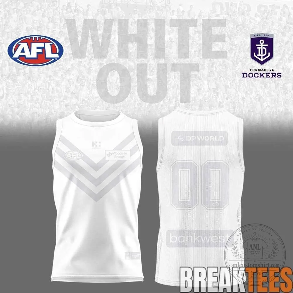 Fremantle Dockers White Out Australian Football League Fan Jersey