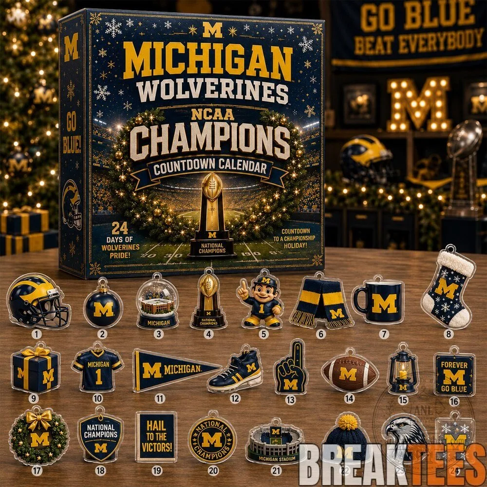 Michigan Wolverines NCAA Champions Countdown Calendar for College Football Fans 1 Michigan Wolverines NCAA Champions Countdown Calendar for College Football Fans