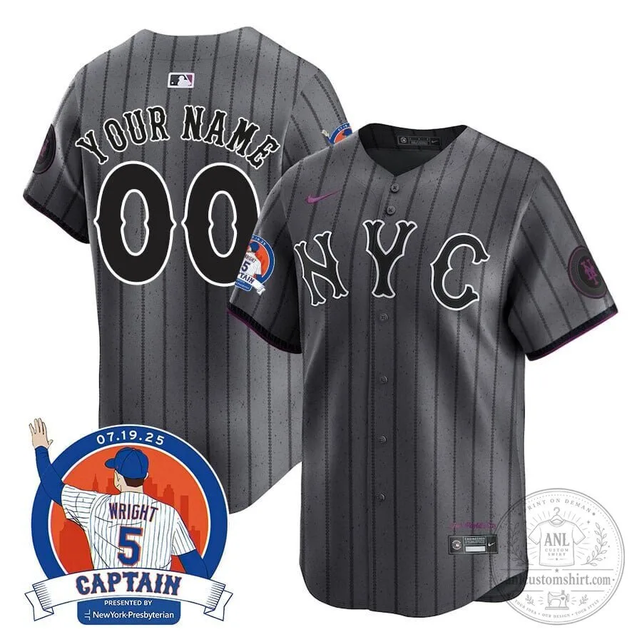New York Mets David Wright Pinstripe Baseball Jersey