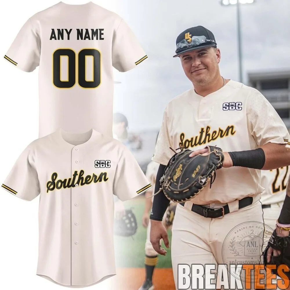 Southern Miss Golden Eagles Throwback Baseball Uniform Custom Jersey