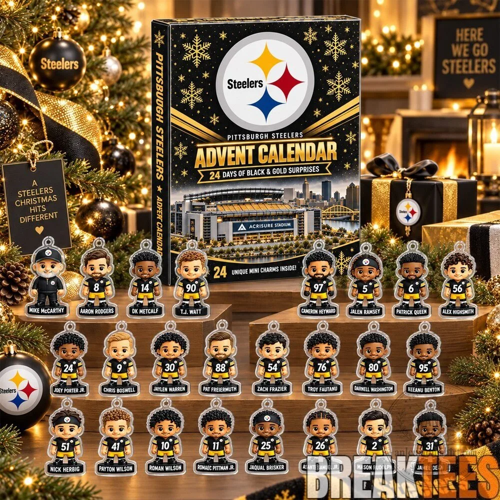 Pittsburgh Steelers Football Team Christmas Advent Calendar with 24 Charms