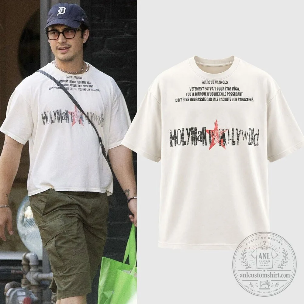Holy Man Holy Wild Graphic Print Casual Short Sleeve Cotton T-Shirt