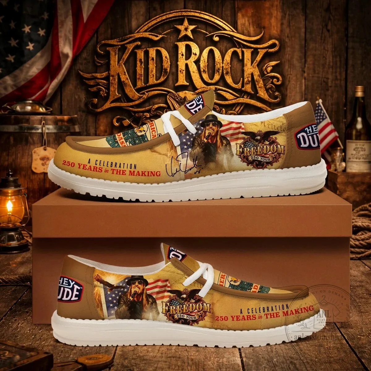 Kid Rock Freedom 250 Tour Celebration Loafer Shoes