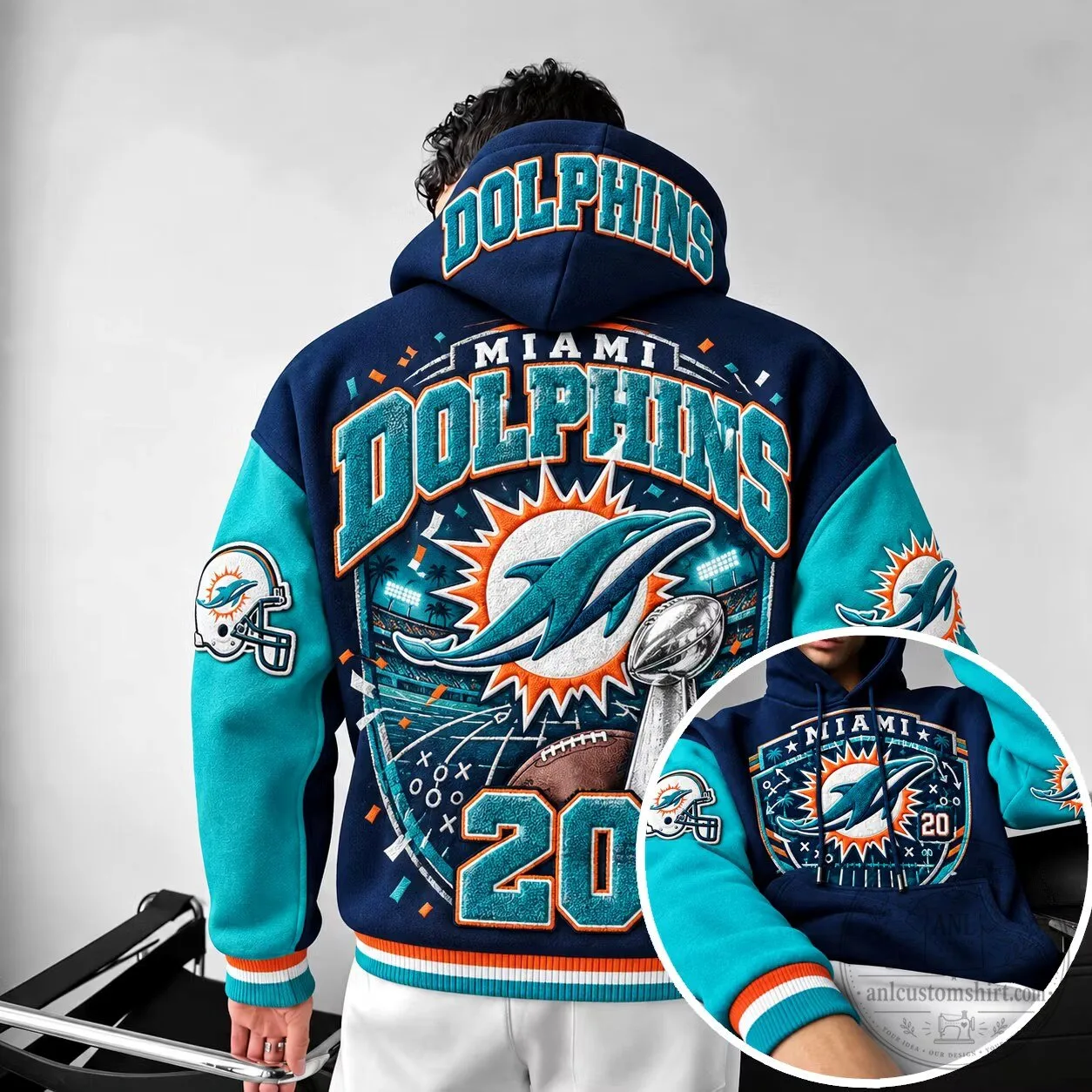 Miami Dolphins Super Bowl Champions Football Hoodie 1 Miami Dolphins Super Bowl Champions Football Hoodie