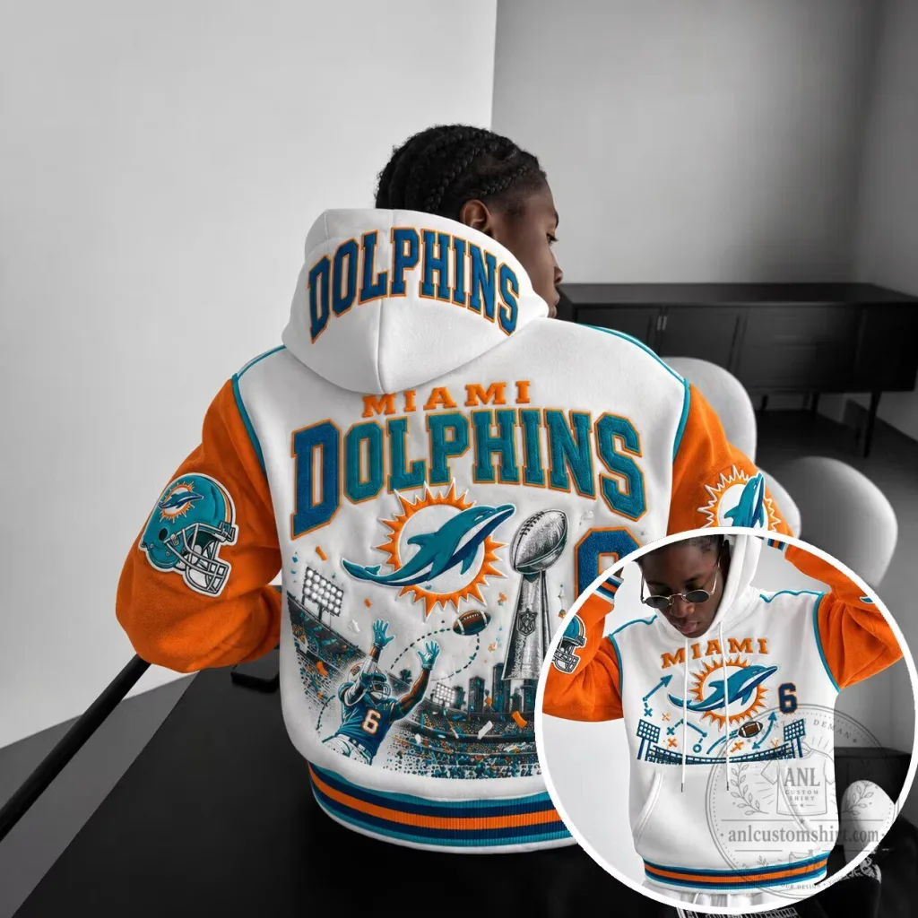 Miami Dolphins Super Bowl Champions Football Team White Hoodie Miami Dolphins Super Bowl Champions Football Team White Hoodie