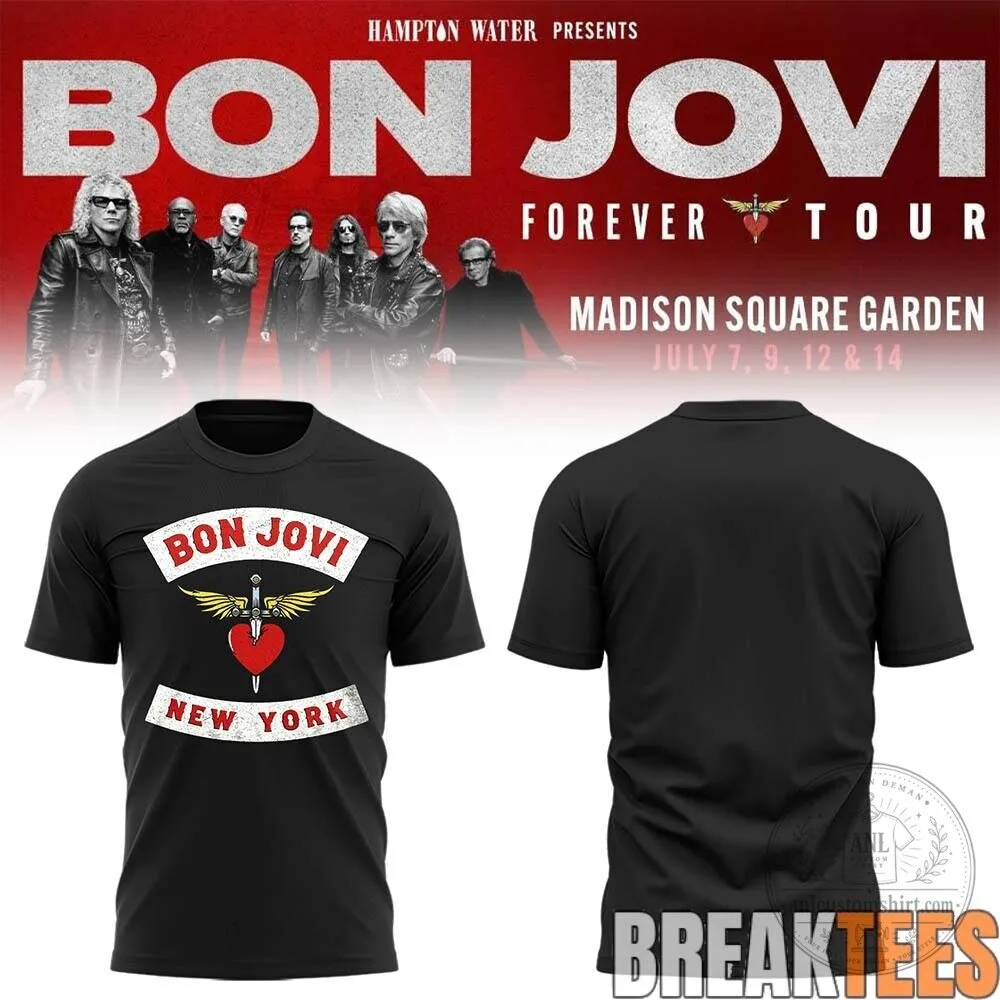 Bon Jovi Forever Tour New York City Rock Band T-Shirt