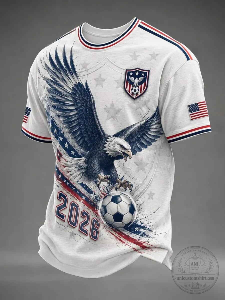 USA Soccer 2026 World Cup Eagle and Ball Men's T-Shirt