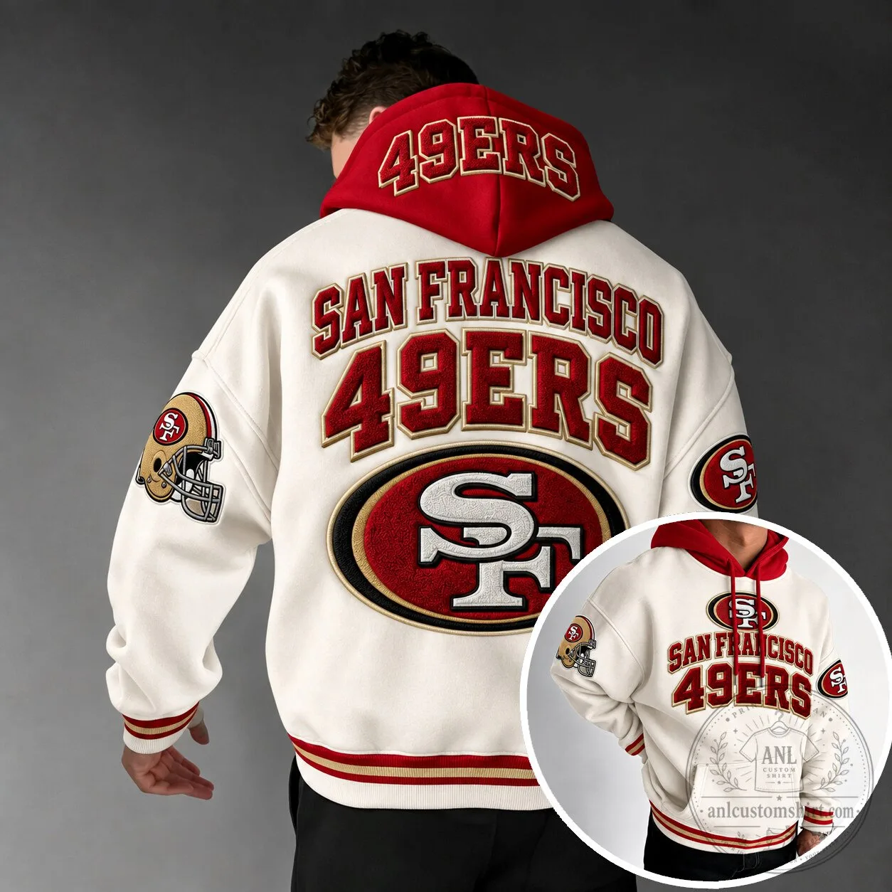 San Francisco 49ers NFL Football Team Logo Hoodie 5 San Francisco 49ers NFL Football Team Logo Hoodie
