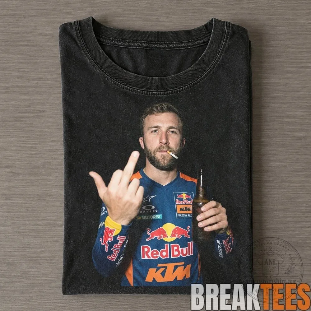 Eli Tomac Middle Finger Smoking Beer Red Bull Motocross Racing T-Shirt