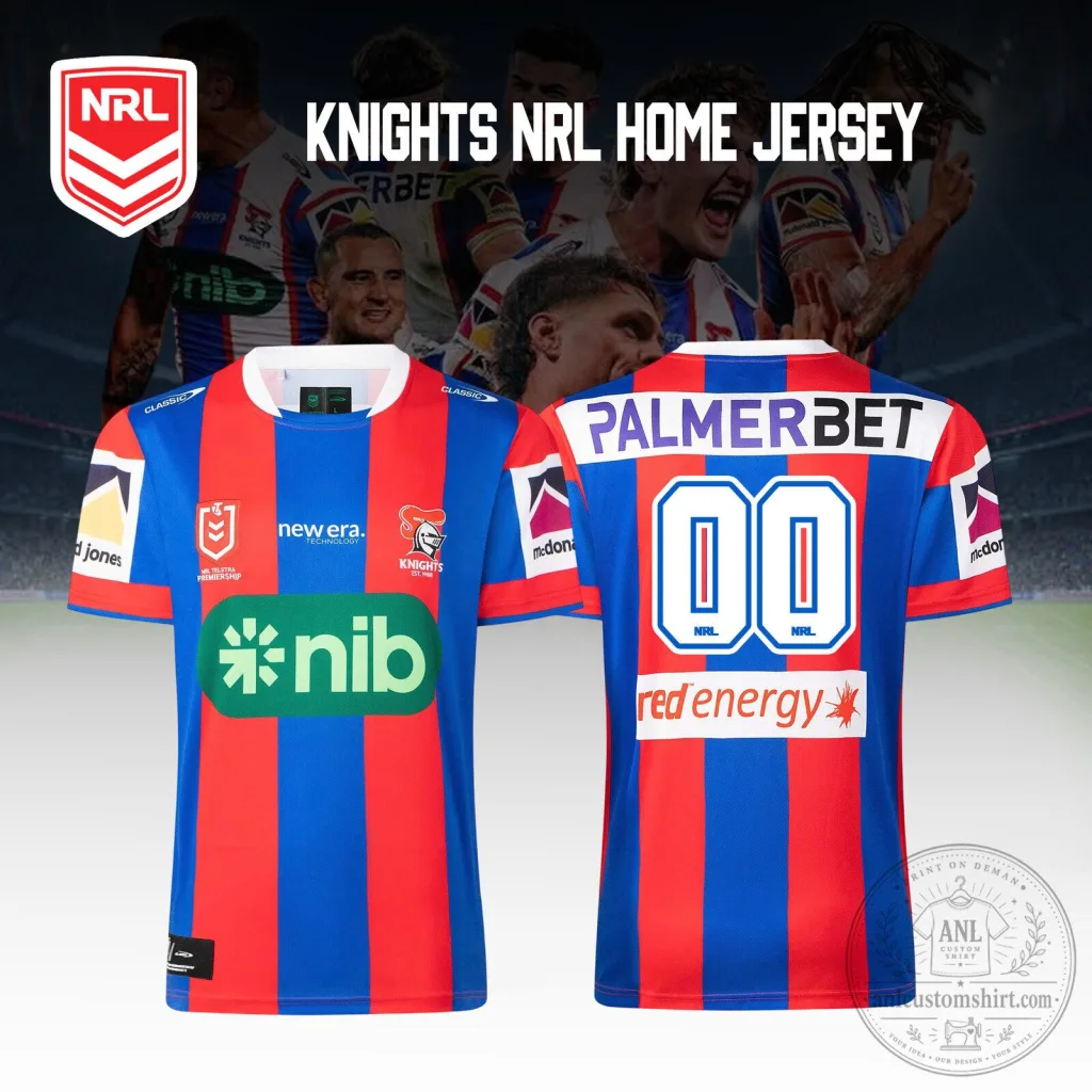Newcastle Knights National Rugby League 2026 Home Custom Rugby Jersey Newcastle Knights National Rugby League 2026 Home Custom Rugby Jersey