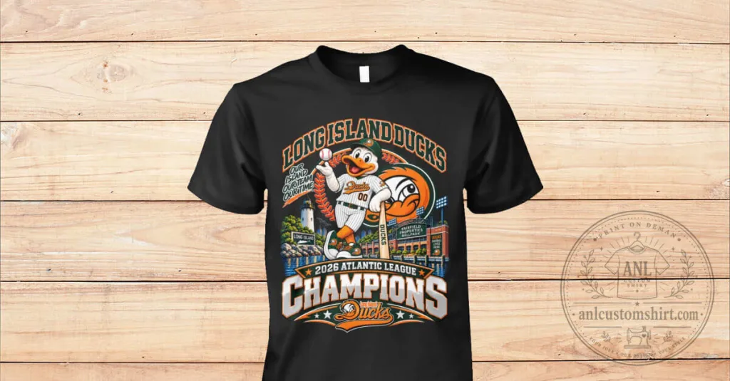 Long Island Ducks 2026 Atlantic League Champions Baseball T-Shirt Long Island Ducks 2026 Atlantic League Champions Baseball T-Shirt