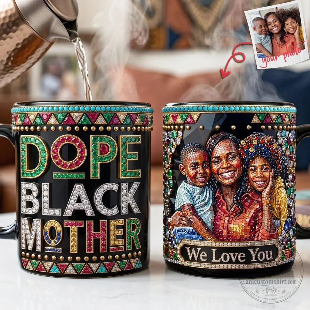 Dope Black Mother We Love You Custom Photo Coffee Mug Dope Black Mother We Love You Custom Photo Coffee Mug