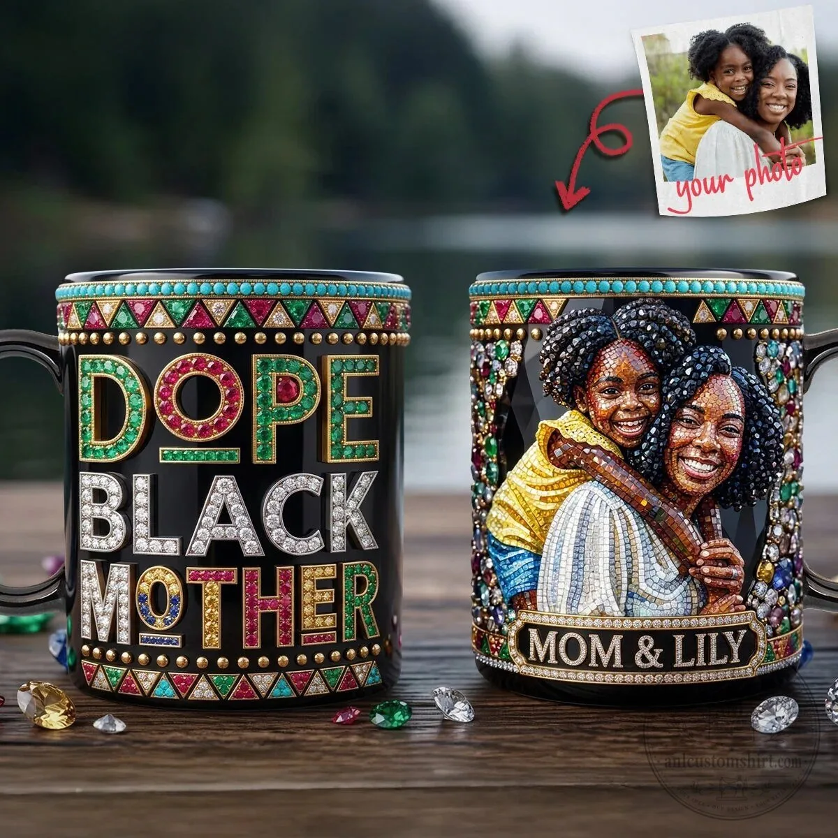 Dope Black Mother We Love You Custom Photo Coffee Mug 9 Dope Black Mother We Love You Custom Photo Coffee Mug