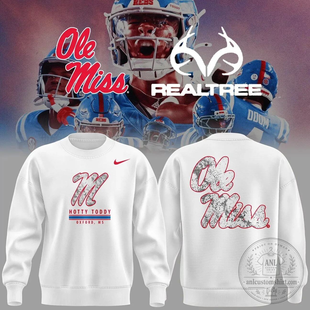 Ole Miss Rebels Football Hotty Toddy Oxford Mississippi Realtree Sweatshirt 2 Ole Miss Rebels Football Hotty Toddy Oxford Mississippi Realtree Sweatshirt