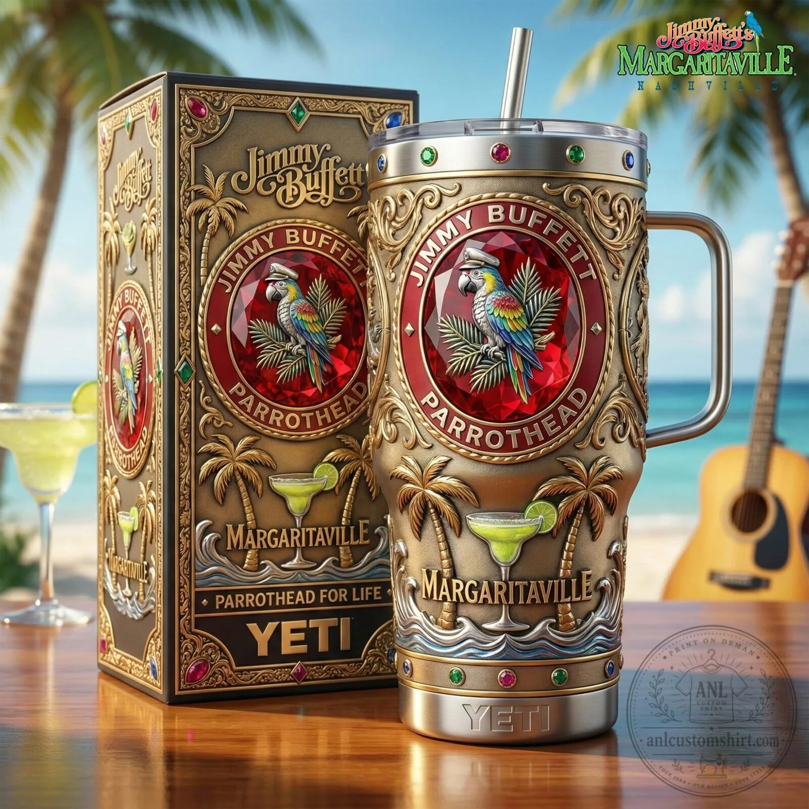 Stainless Steel Insulated Tumbler by Jimmy Buffett Margaritaville for Parrotheads