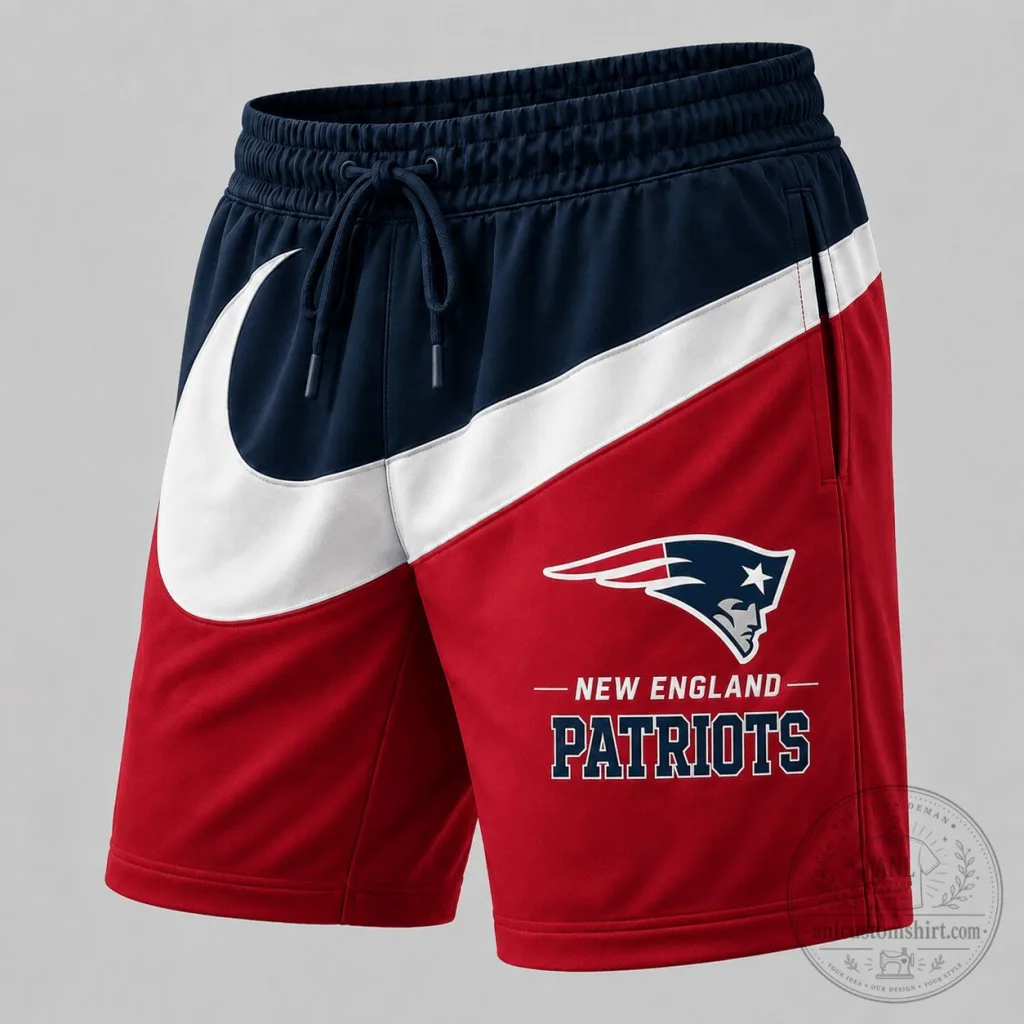 New England Patriots National Football League Swoosh Sports Shorts New England Patriots National Football League Swoosh Sports Shorts