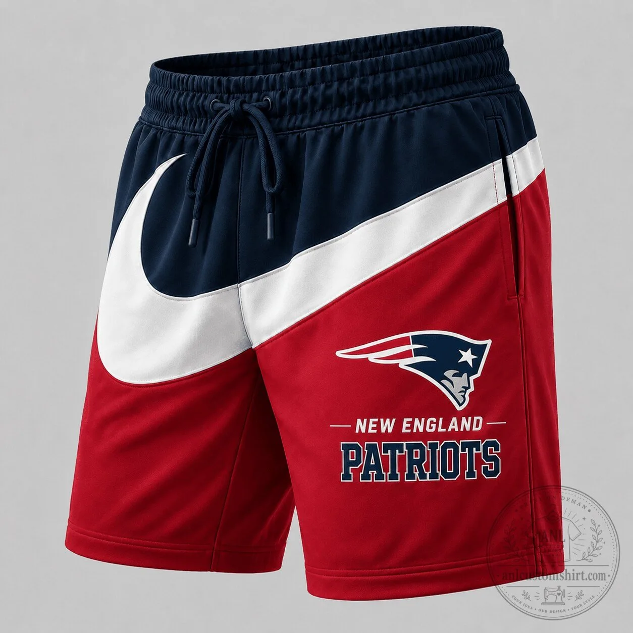 New England Patriots National Football League Swoosh Sports Shorts