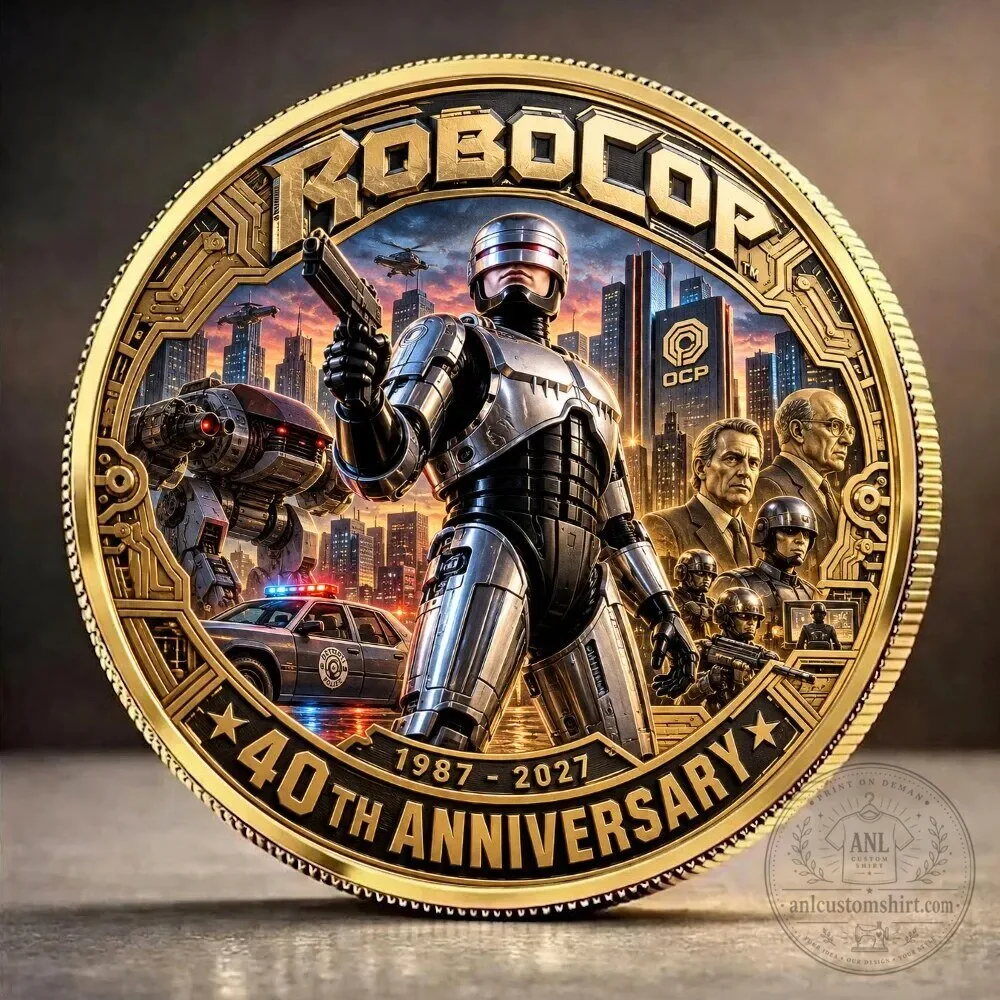 RoboCop 40th Anniversary Commemorative Gold Plated Coin