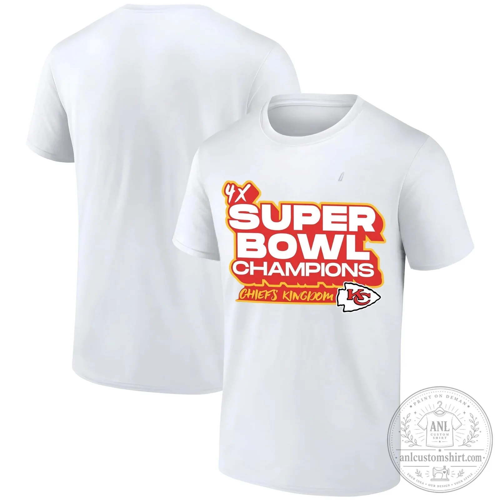 Kansas City Chiefs 4X Super Bowl Champions Football Team Black T-Shirt 9 Kansas City Chiefs 4X Super Bowl Champions Football Team Black T-Shirt