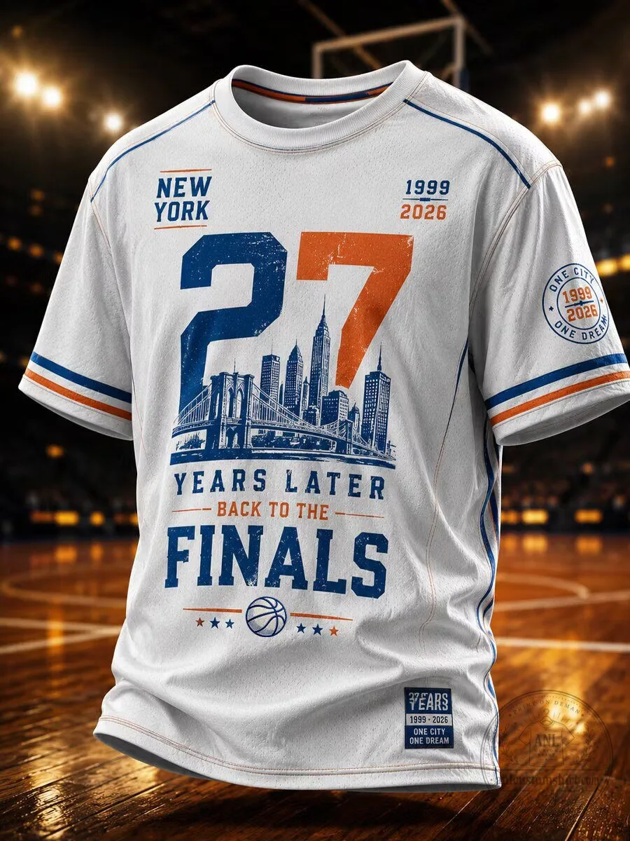 New York Basketball Fan Shirt 27 Years Later Back To The Finals T-Shirt