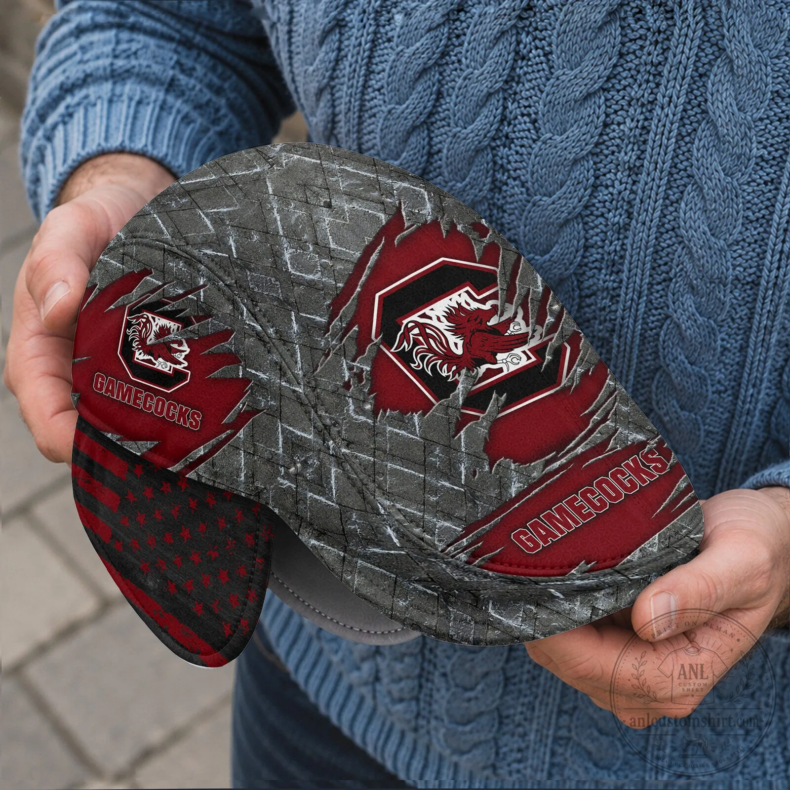 South Carolina Gamecocks Flat Cap with Foldable Ear Flaps 10 South Carolina Gamecocks Flat Cap with Foldable Ear Flaps