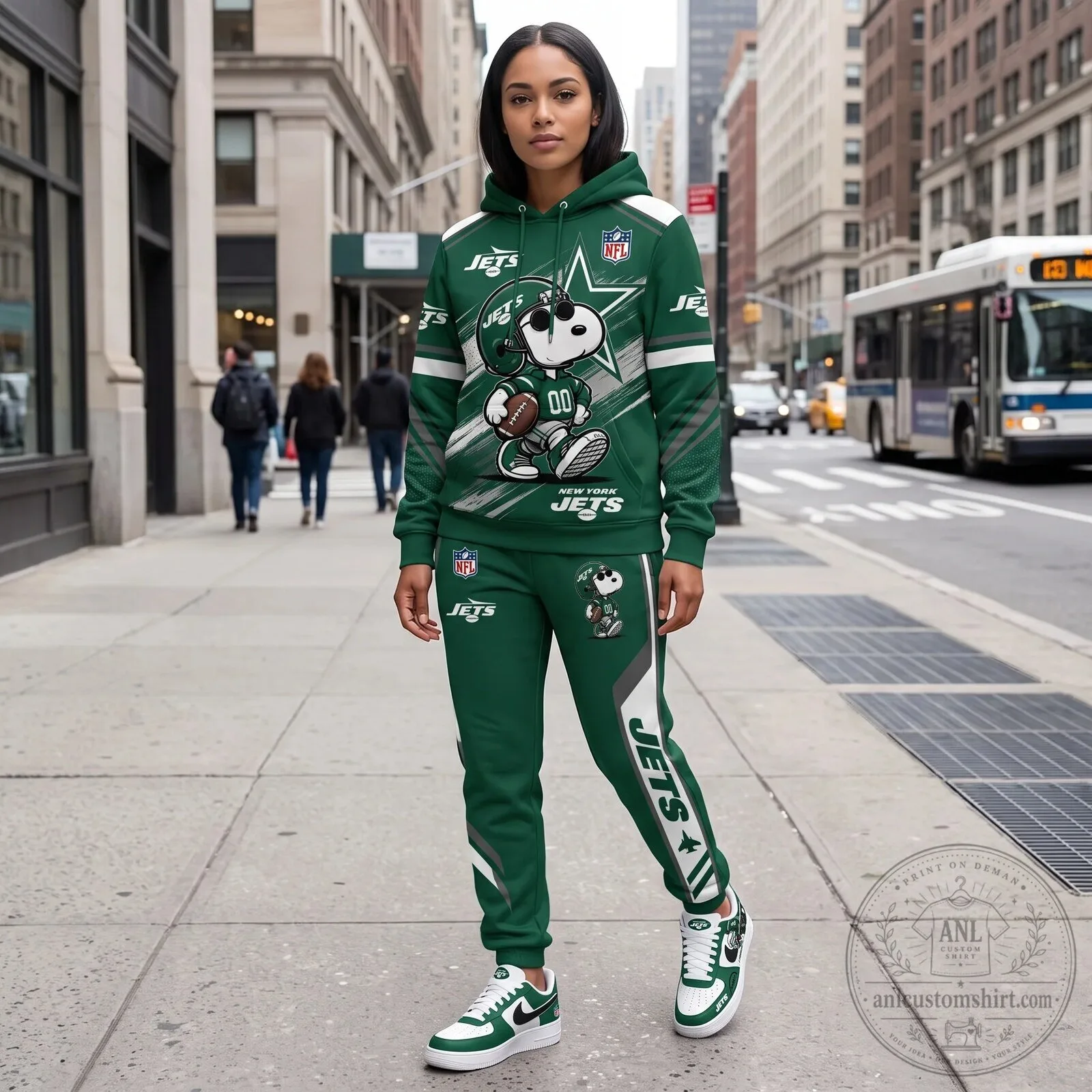 Full Print Hoodie and Sweatpants Set Featuring Dallas Cowboys and Snoopy Football Team 76 Full Print Hoodie and Sweatpants Set Featuring Dallas Cowboys and Snoopy Football Team