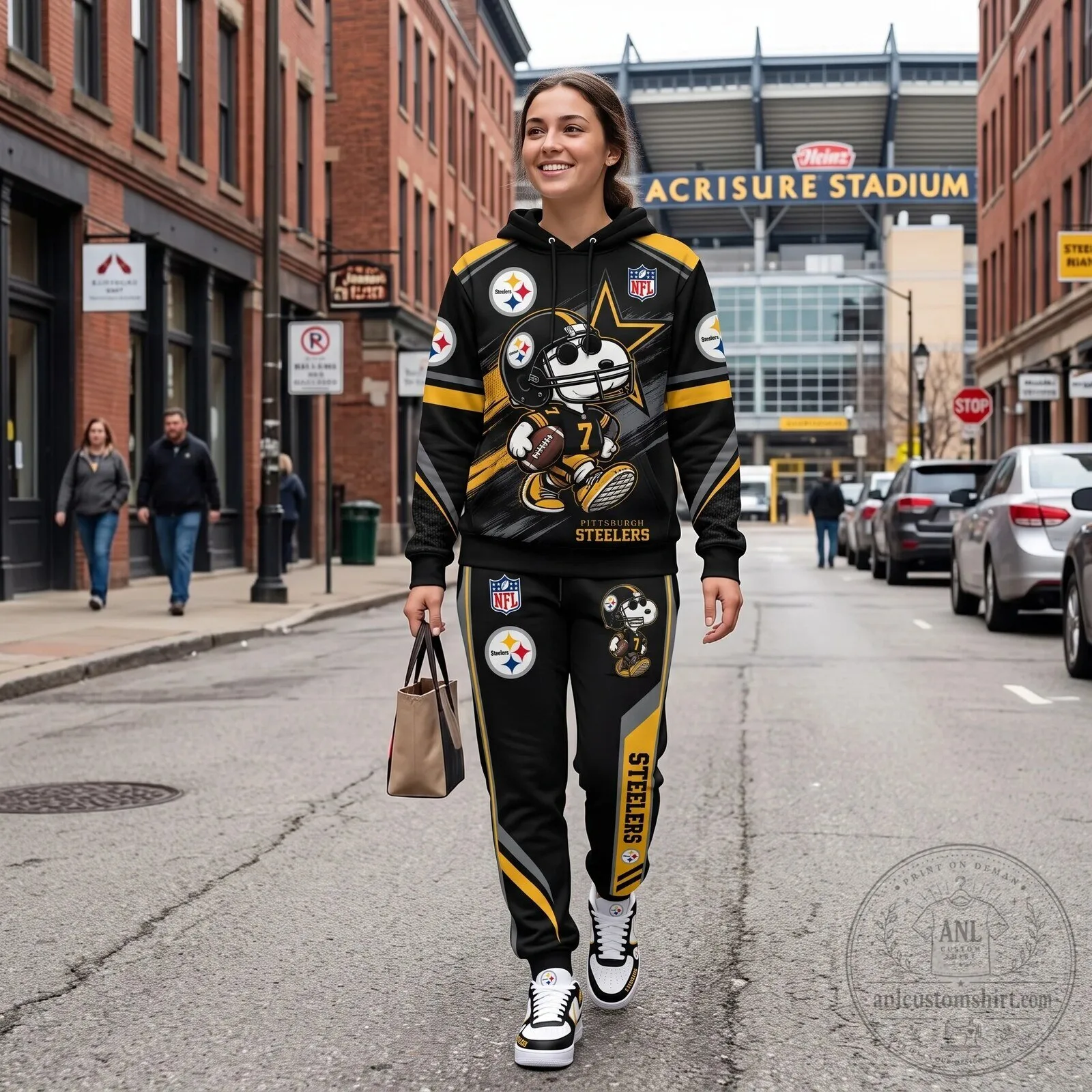 Full Print Hoodie and Sweatpants Set Featuring Dallas Cowboys and Snoopy Football Team 84 Full Print Hoodie and Sweatpants Set Featuring Dallas Cowboys and Snoopy Football Team