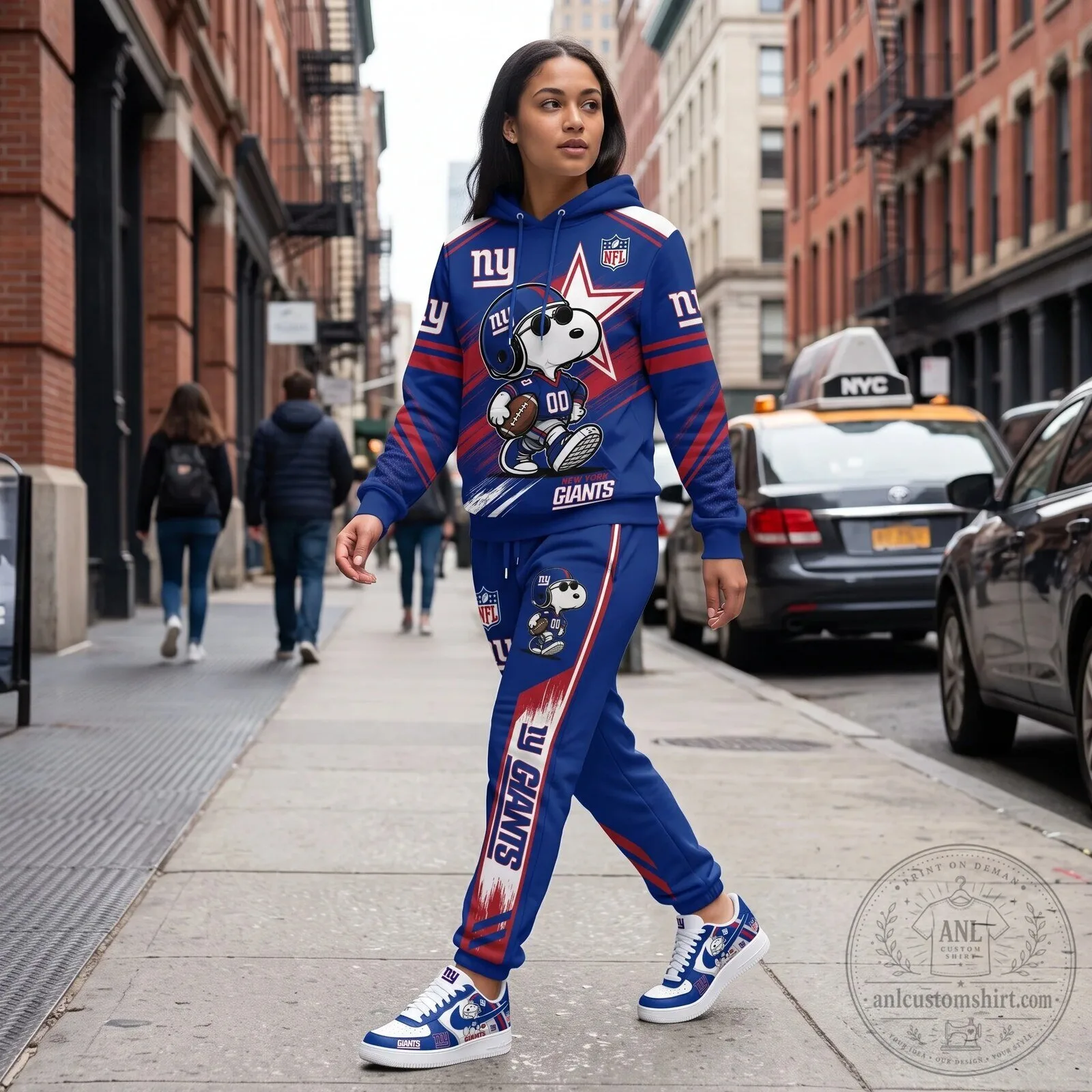 Full Print Hoodie and Sweatpants Set Featuring Dallas Cowboys and Snoopy Football Team 102 Full Print Hoodie and Sweatpants Set Featuring Dallas Cowboys and Snoopy Football Team