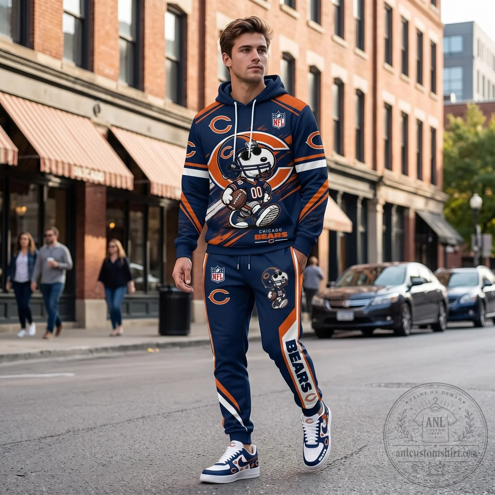 Full Print Hoodie and Sweatpants Set Featuring Dallas Cowboys and Snoopy Football Team 108 Full Print Hoodie and Sweatpants Set Featuring Dallas Cowboys and Snoopy Football Team