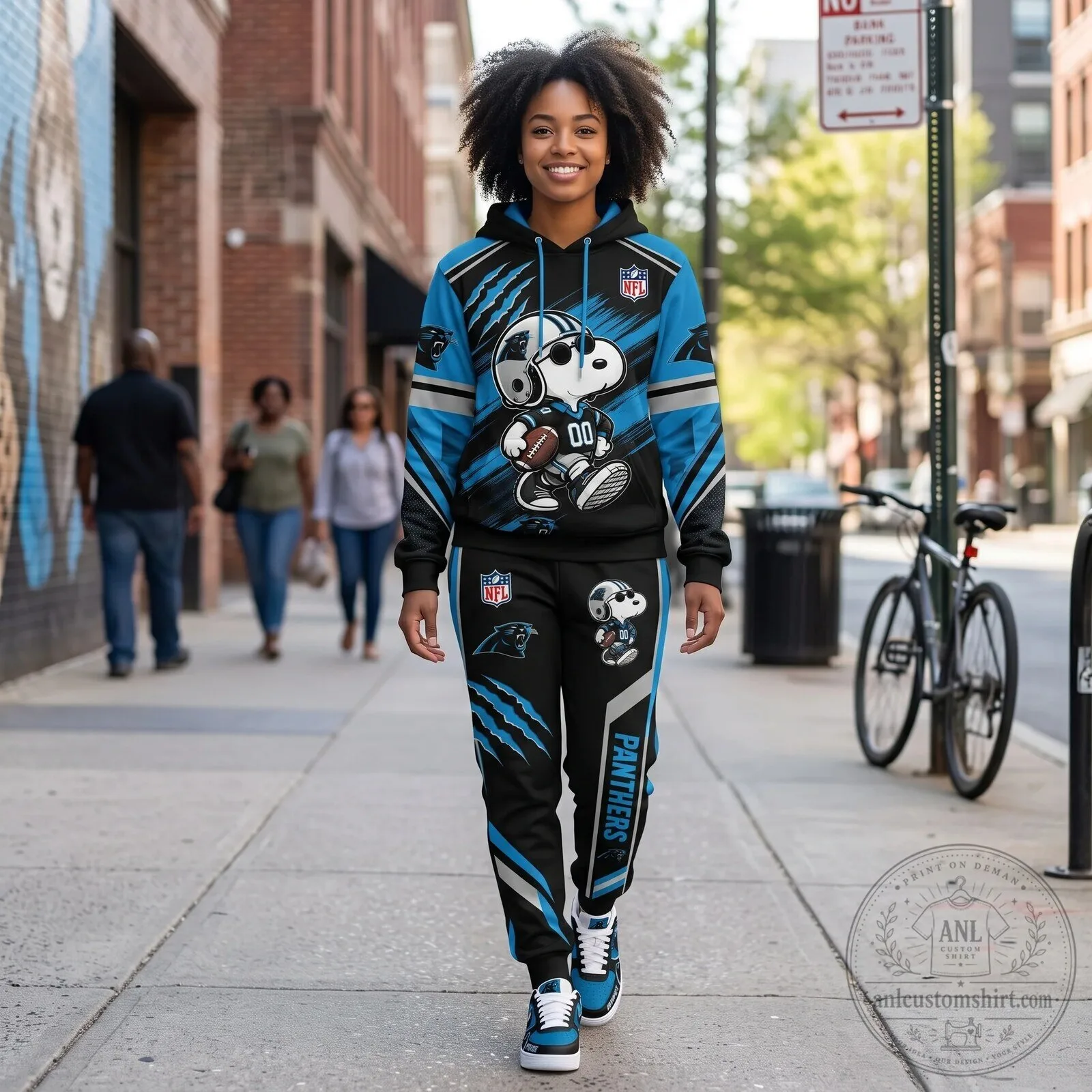 Full Print Hoodie and Sweatpants Set Featuring Dallas Cowboys and Snoopy Football Team 118 Full Print Hoodie and Sweatpants Set Featuring Dallas Cowboys and Snoopy Football Team