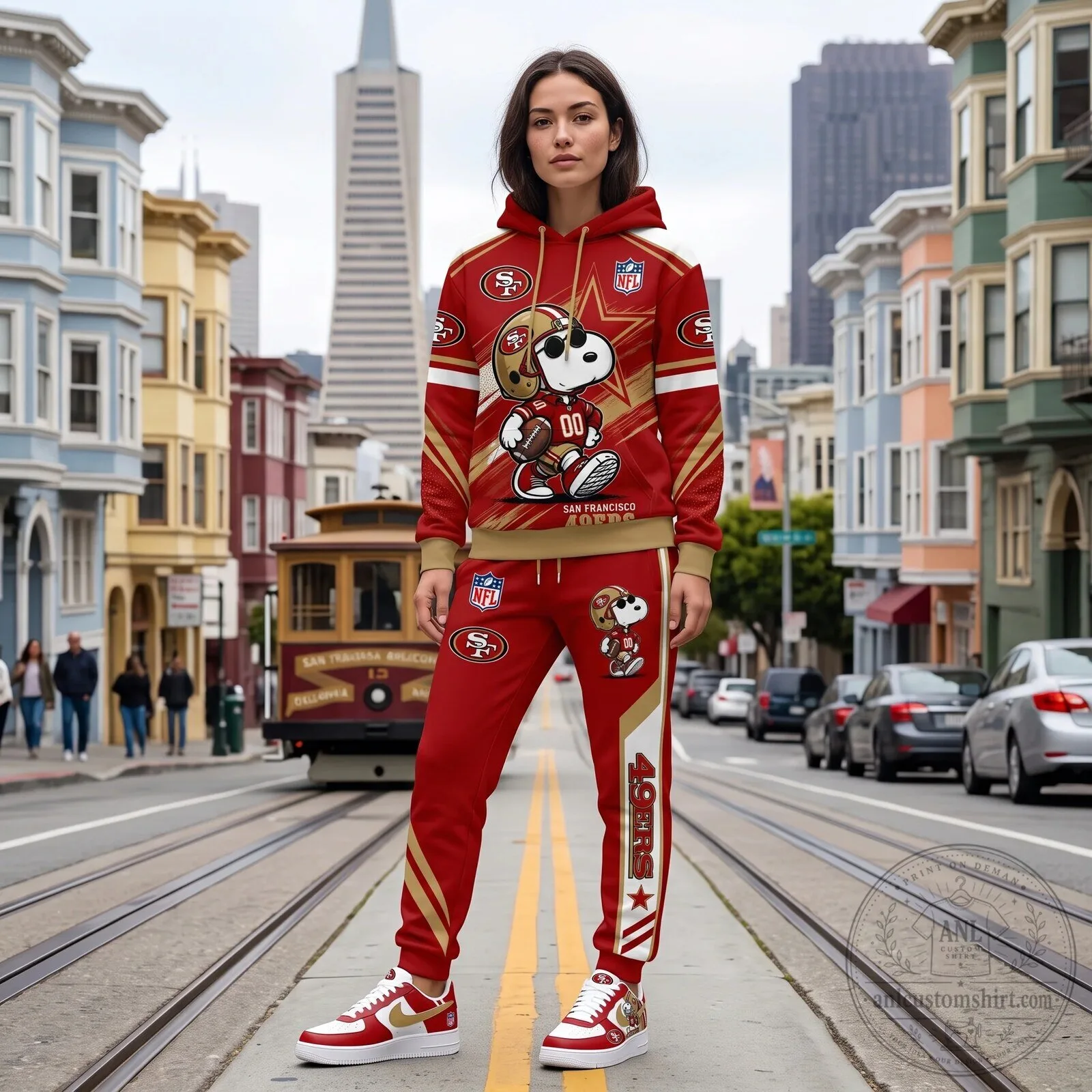 Full Print Hoodie and Sweatpants Set Featuring Dallas Cowboys and Snoopy Football Team 128 Full Print Hoodie and Sweatpants Set Featuring Dallas Cowboys and Snoopy Football Team
