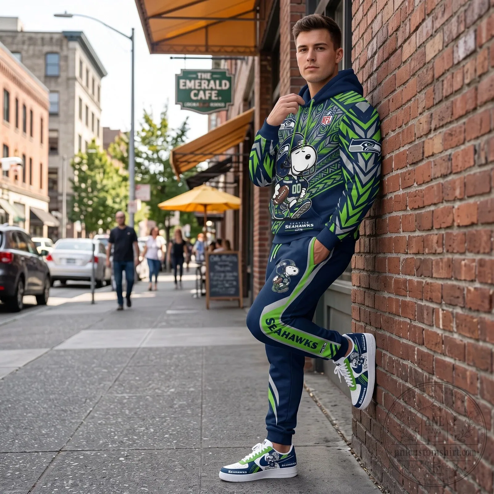 Full Print Hoodie and Sweatpants Set Featuring Dallas Cowboys and Snoopy Football Team 130 Full Print Hoodie and Sweatpants Set Featuring Dallas Cowboys and Snoopy Football Team