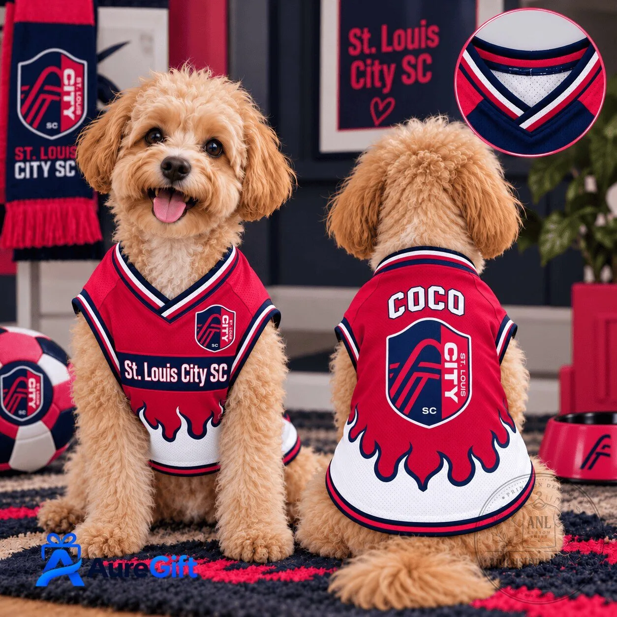 St. Louis City SC Personalized Pet Soccer Jersey for Dogs and Cats 2 St. Louis City SC Personalized Pet Soccer Jersey for Dogs and Cats