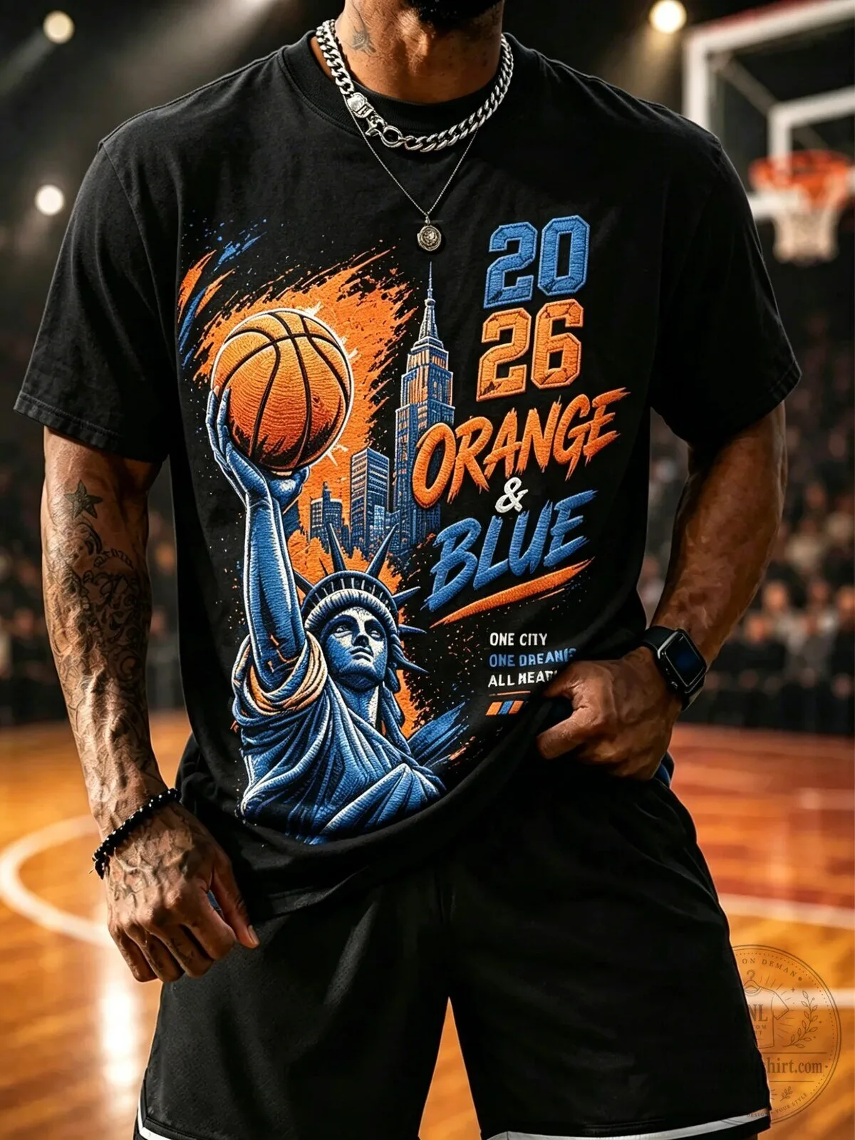 2026 Orange and Blue New York Basketball Fan Shirt