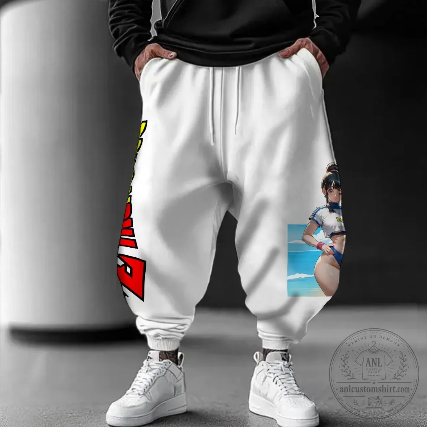 Anime Girl Streetwear Baggy Jogger Sweatpants for Men and Women
