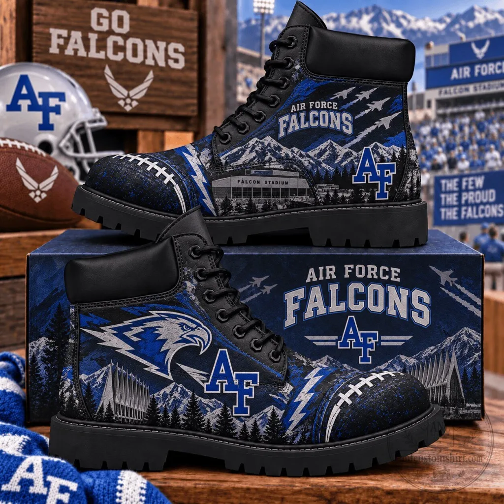 Air Force Falcons Football Team Fan High-Top Boots Air Force Falcons Football Team Fan High-Top Boots