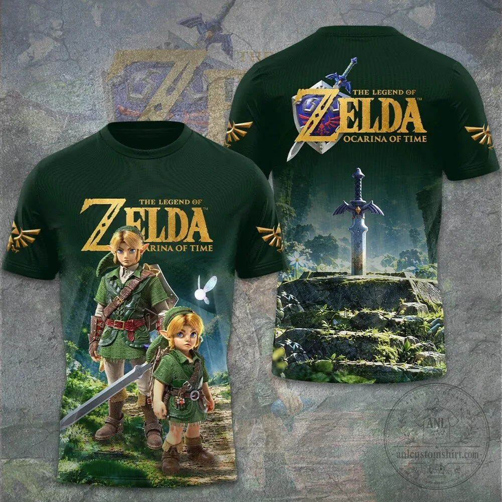 The Legend of Zelda Ocarina of Time Link and Navi Video Game T-Shirt