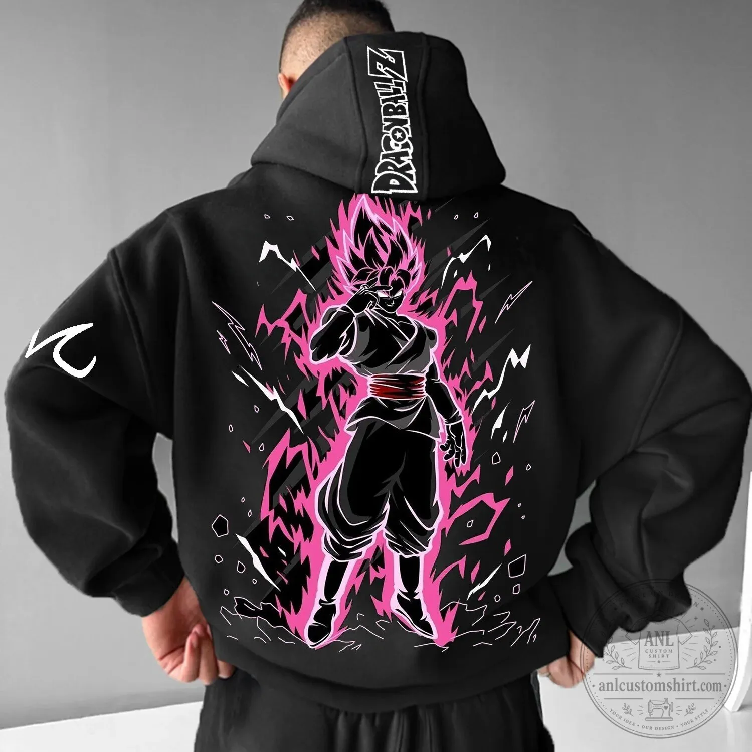 Dragon Ball Z Goku Black Super Saiyan Rose Anime Manga Graphic Hoodie