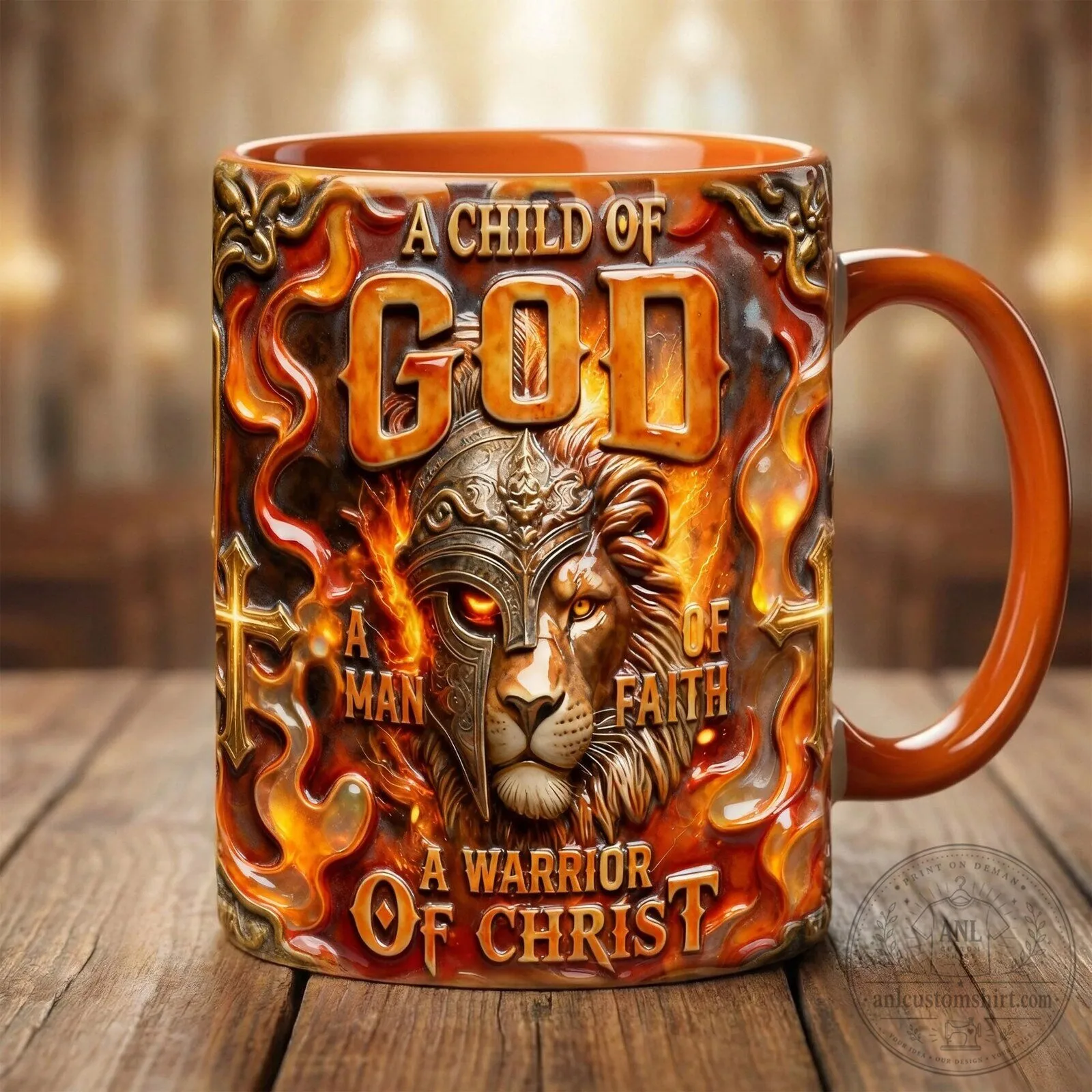 Lion of Judah Warrior of Christ A Child of God Christian Accent Mug 8 Lion of Judah Warrior of Christ A Child of God Christian Accent Mug