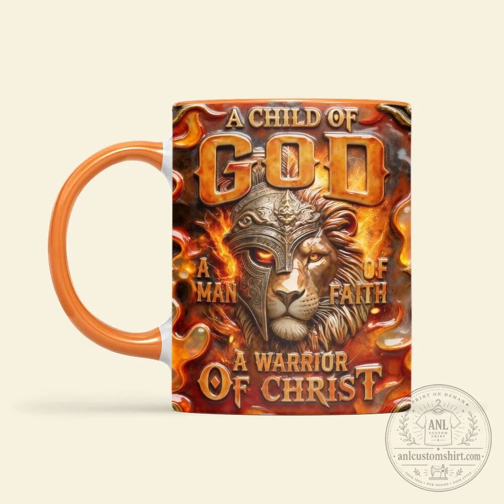 Lion of Judah Warrior of Christ A Child of God Christian Accent Mug 9 Lion of Judah Warrior of Christ A Child of God Christian Accent Mug
