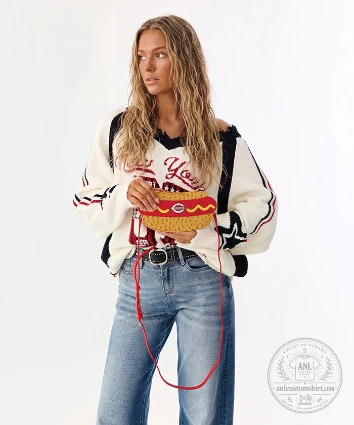 Cincinnati Reds Hot Dog Crossbody Bag 17 Cincinnati Reds Hot Dog Crossbody Bag