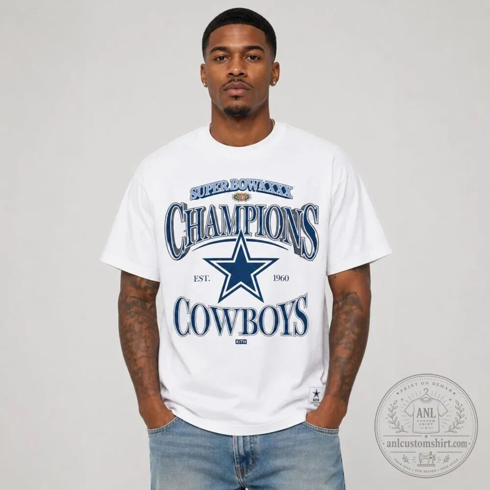 Dallas Cowboys Super Bowl XXX Champions Est 1960 White T-Shirt