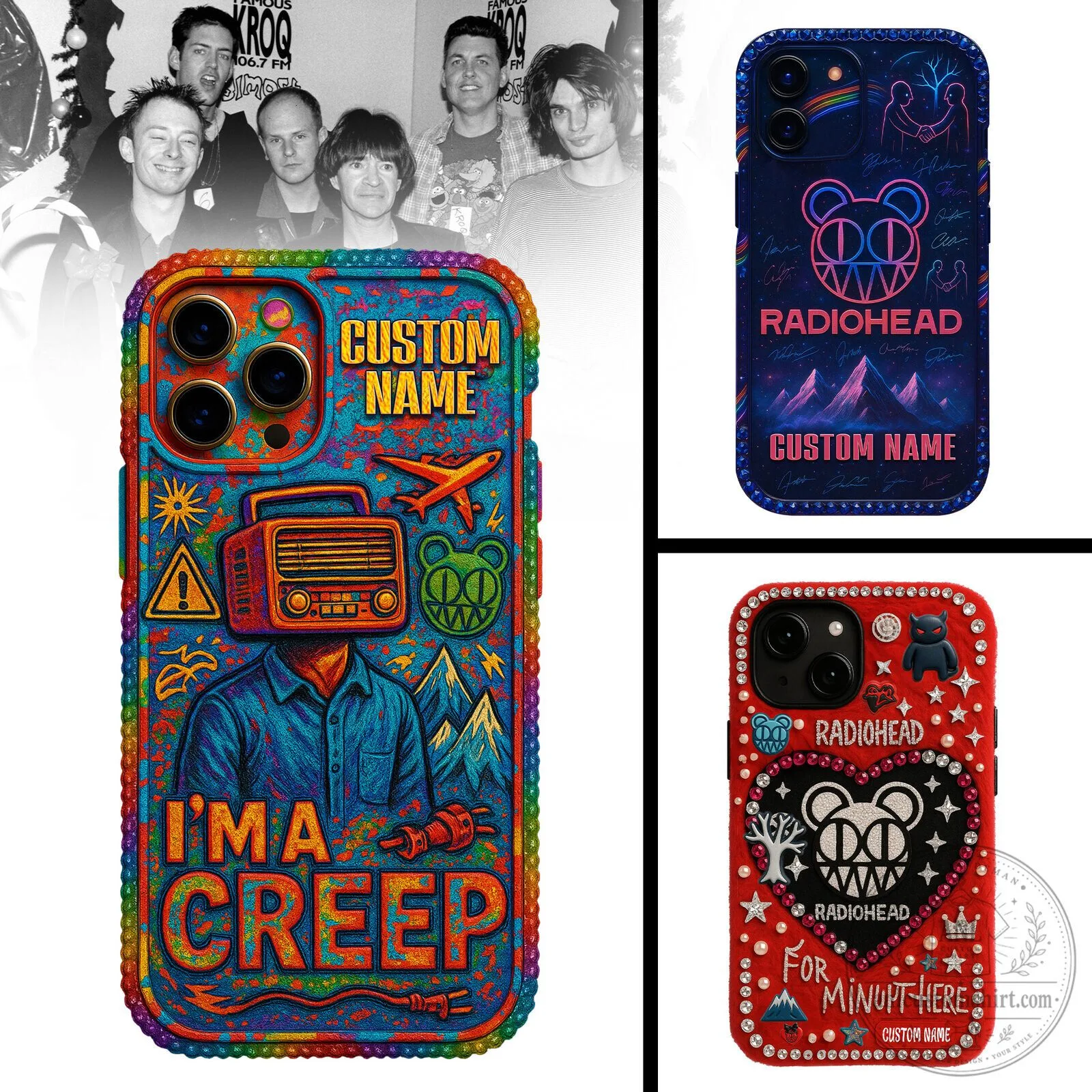 Radiohead The Bends Album Art Custom Name Phone Case