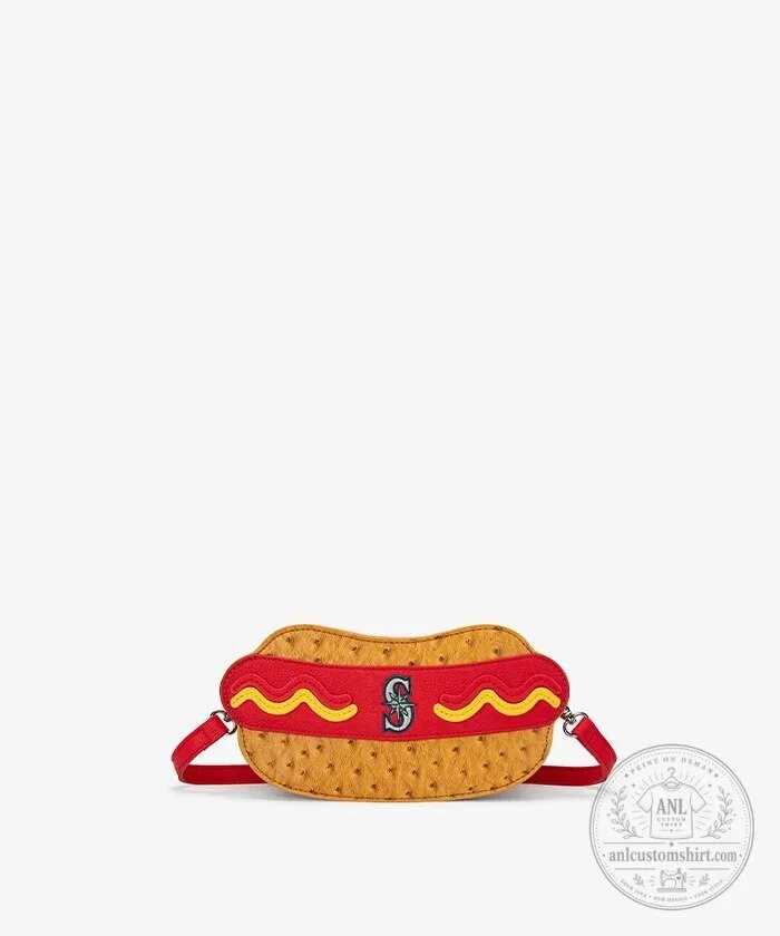 Seattle Mariners Hot Dog Crossbody Bag with Adjustable Shoulder Strap