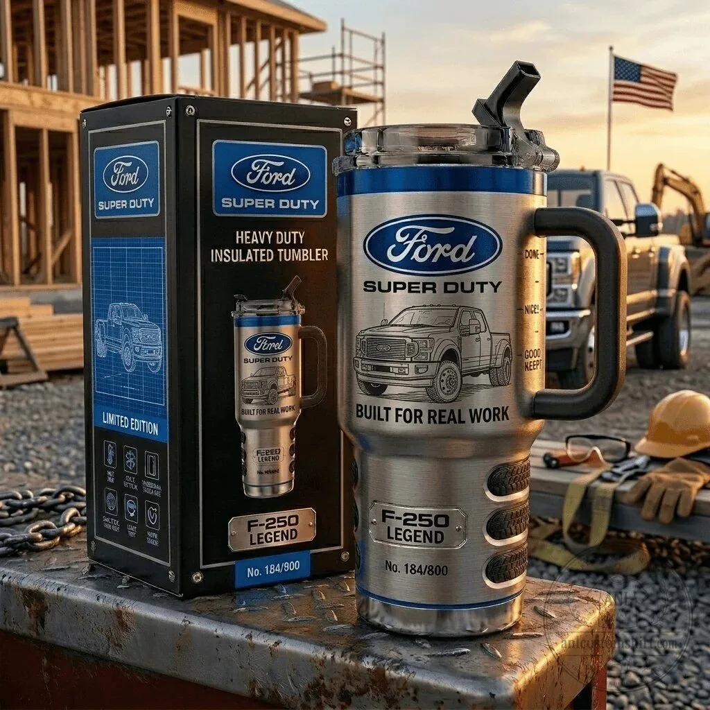 Ford F-250 Super Duty Built For Real Work Insulated Tumbler with Handle